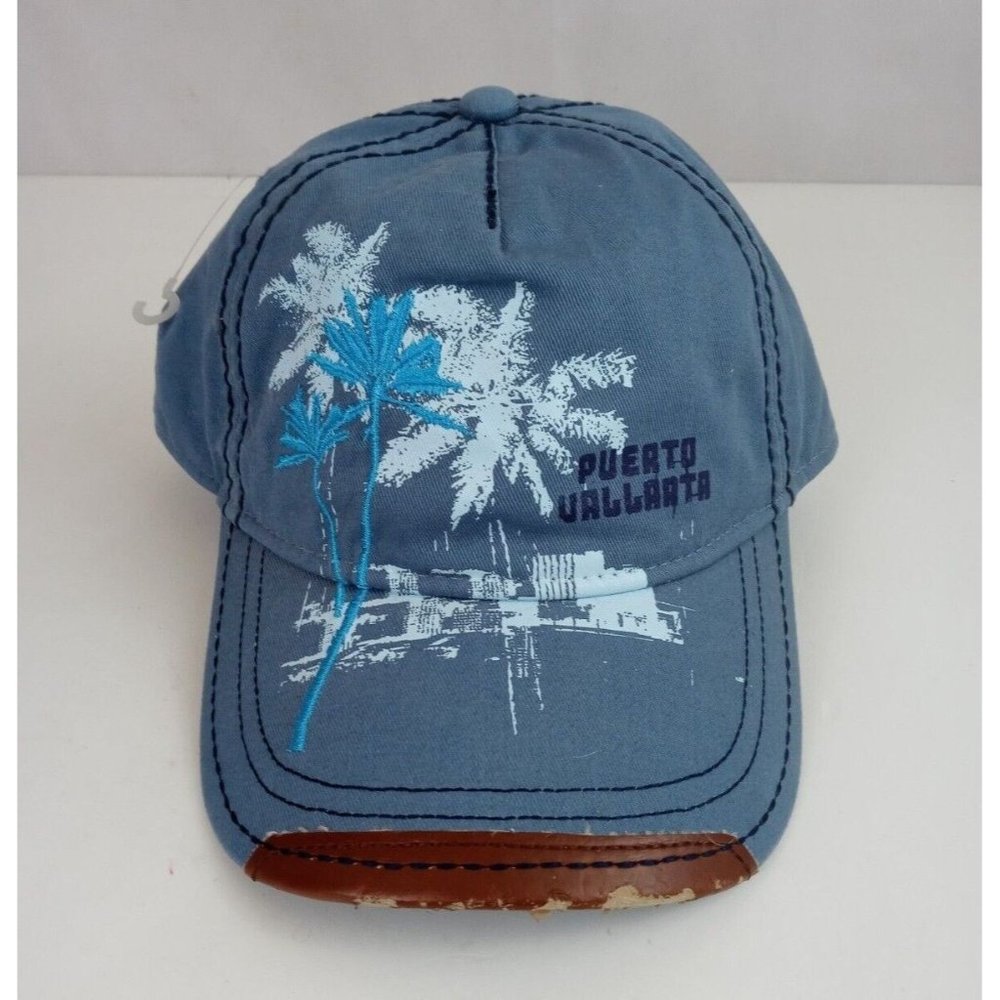 New dKps Gorras Puerta Vallarta Embroidered W/ Distressed Leather On Bill Cap